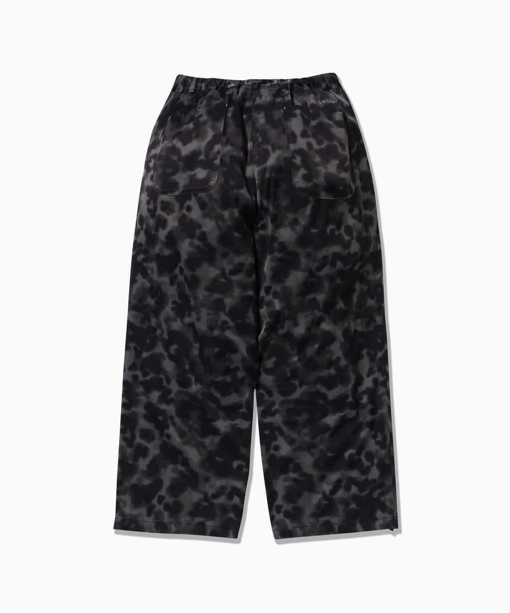 printed satin pants