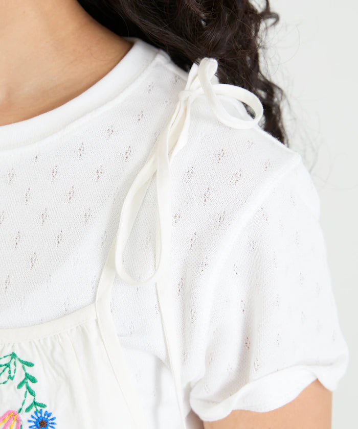 India Shoulder Ribbon Embroidered Remake Style Camisole