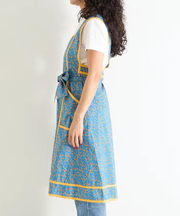 Floral Pattern Apron Style Dress