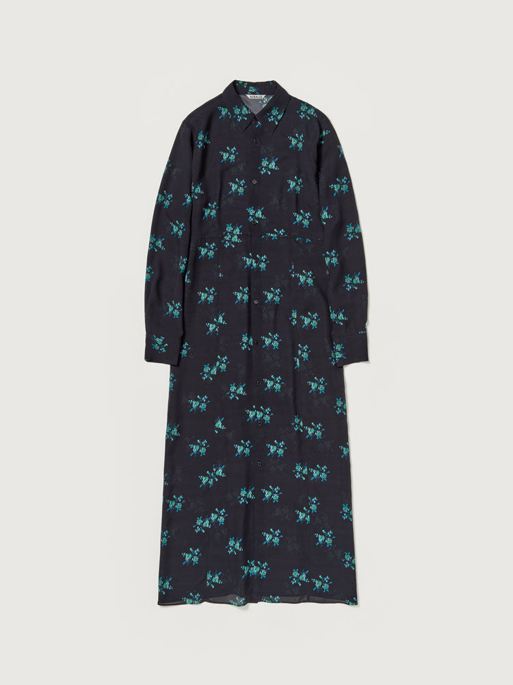 PRINTED AIRY SILK GEORGETTE DRESS