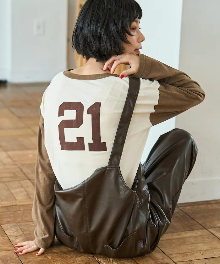 Henry Neck Football Logo T-Shirt