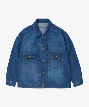 trucker jacket denim damaged