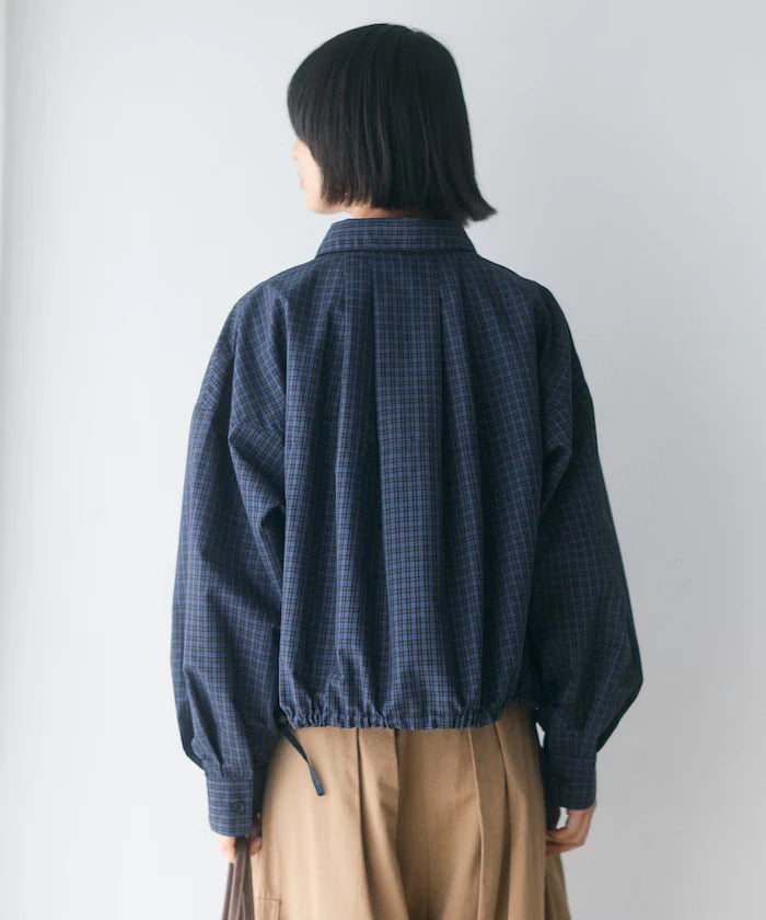 Hem Code Switch Short Length Long Sleeve Shirt