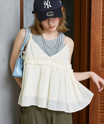 Floral Embroidery Detail Camisole Bustier Limited Edition