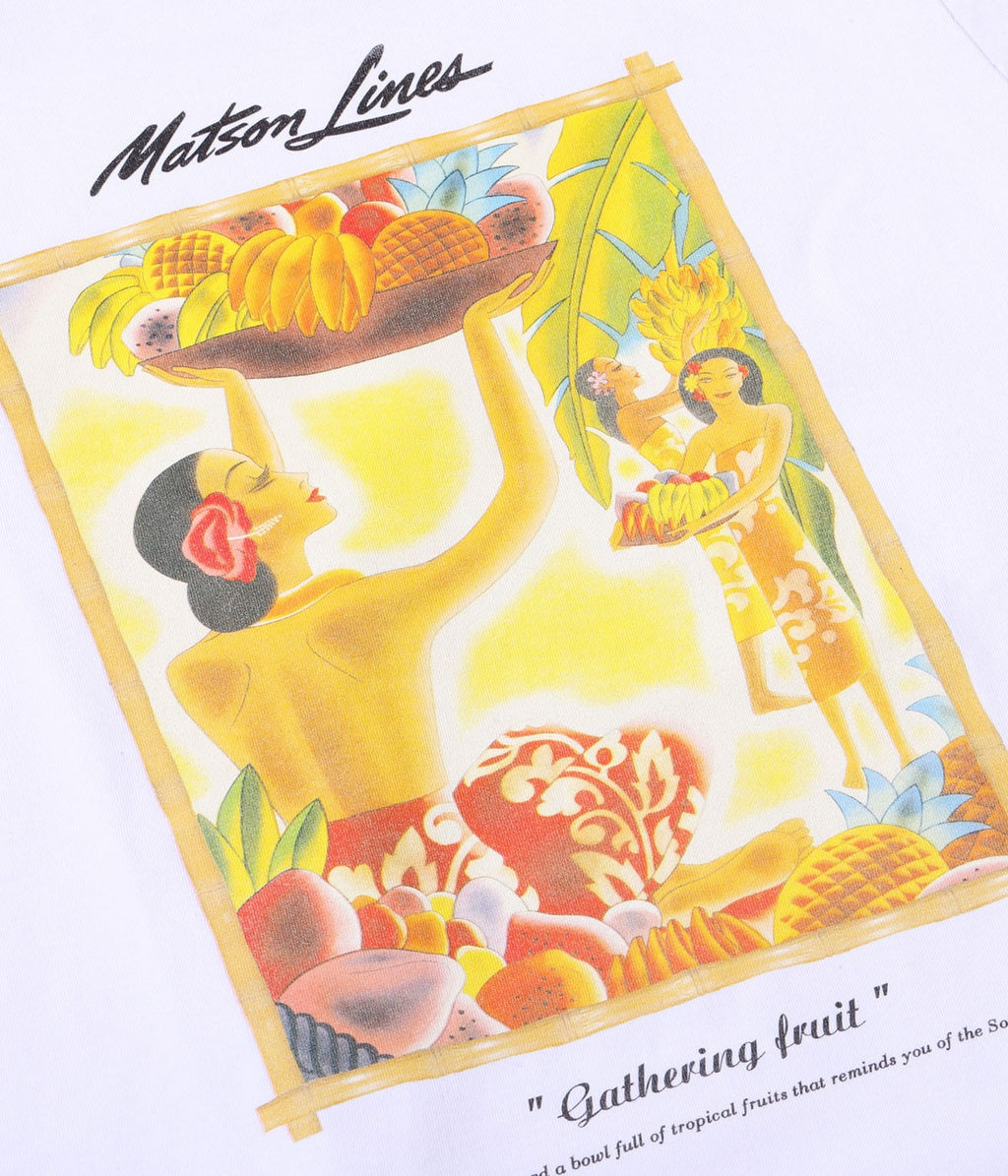 SUNSURF PRINT T-SHIRTS “GATHERING FRUIT”