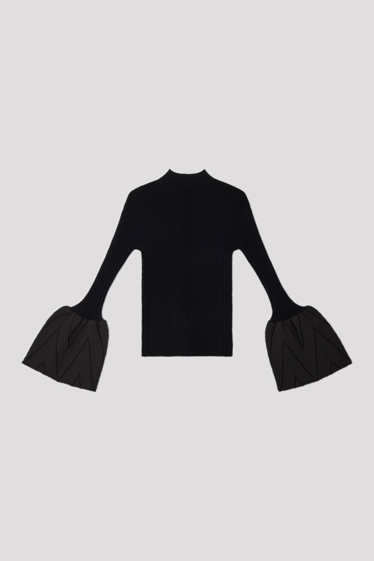 POTTERY HERRINGBONE LONG BELL SLEEVE TOP