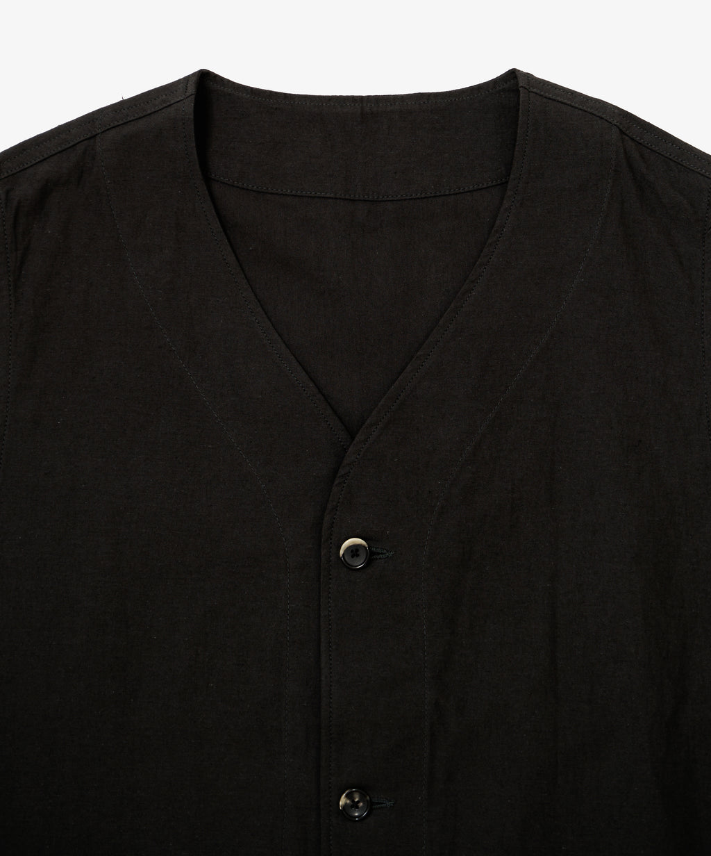 gilet back satin black