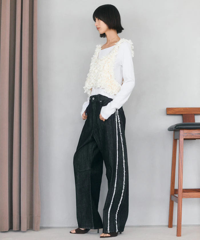 Side Fringe Curve Denim