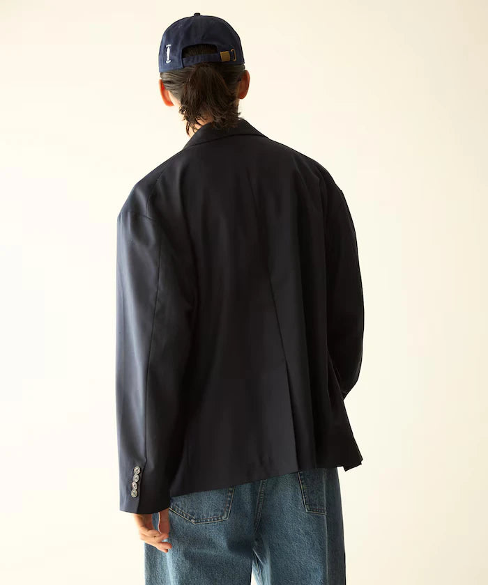 Sleeve-Contrast Tailored Jacket / Relaxed Fit
