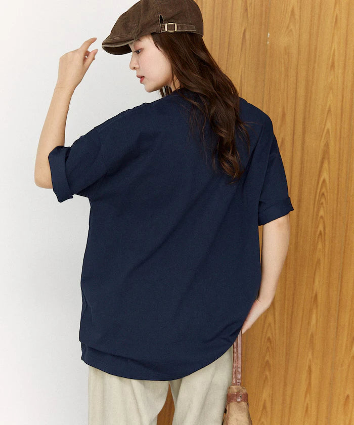 <Functional Material> SLOTH Embroidered Cat T-Shirt Limited Edition