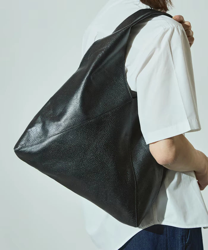 Triangle Leather Marche Bag