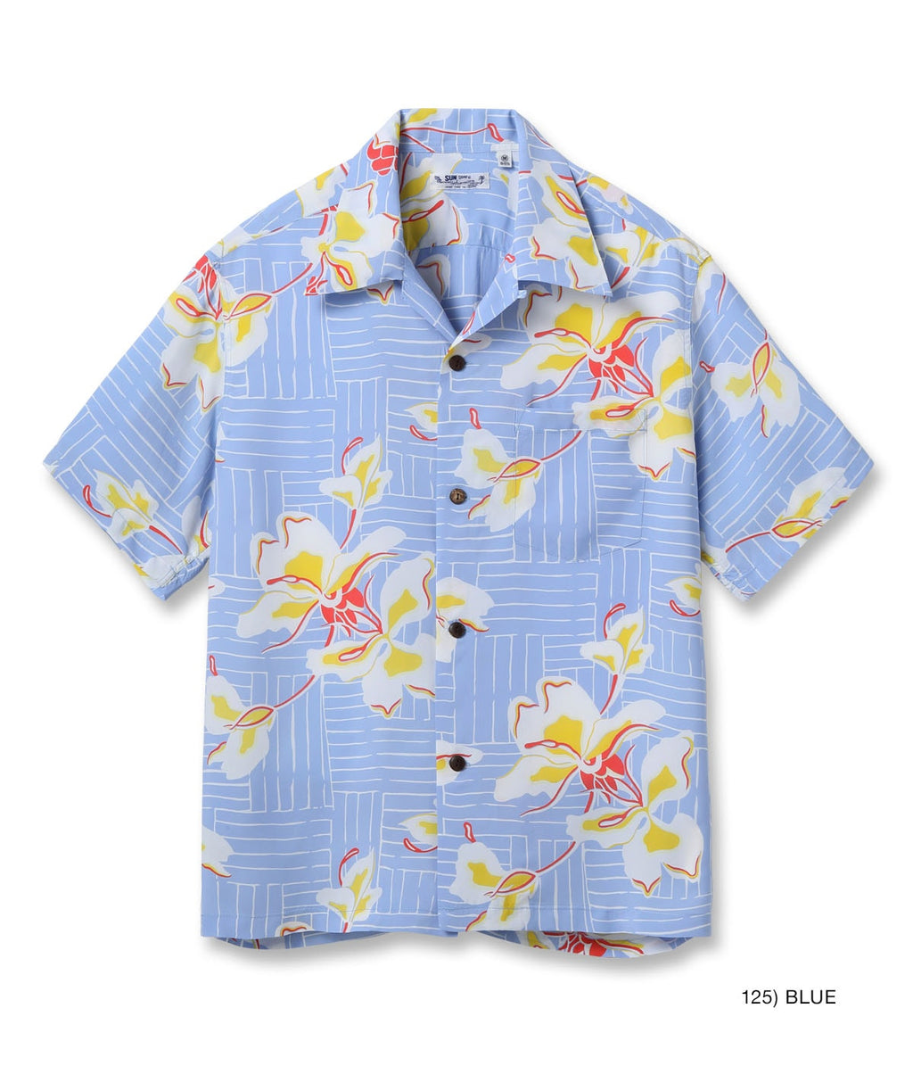 Rayon Hawaiian Shirt White Ginger