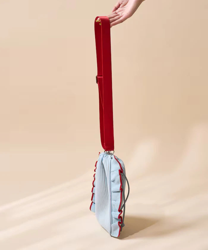 Multiway Color Knit Frill Shoulder Bag