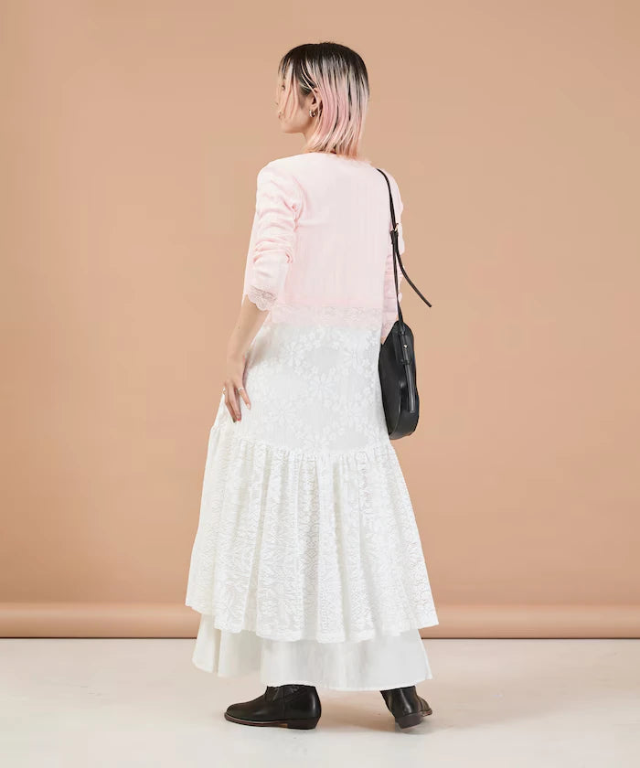 2WAY Lace Tiered Sleeveless Dress