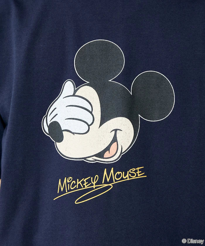 <Functional Material>Mickey Mouse Face T-Shirt Limited Edition