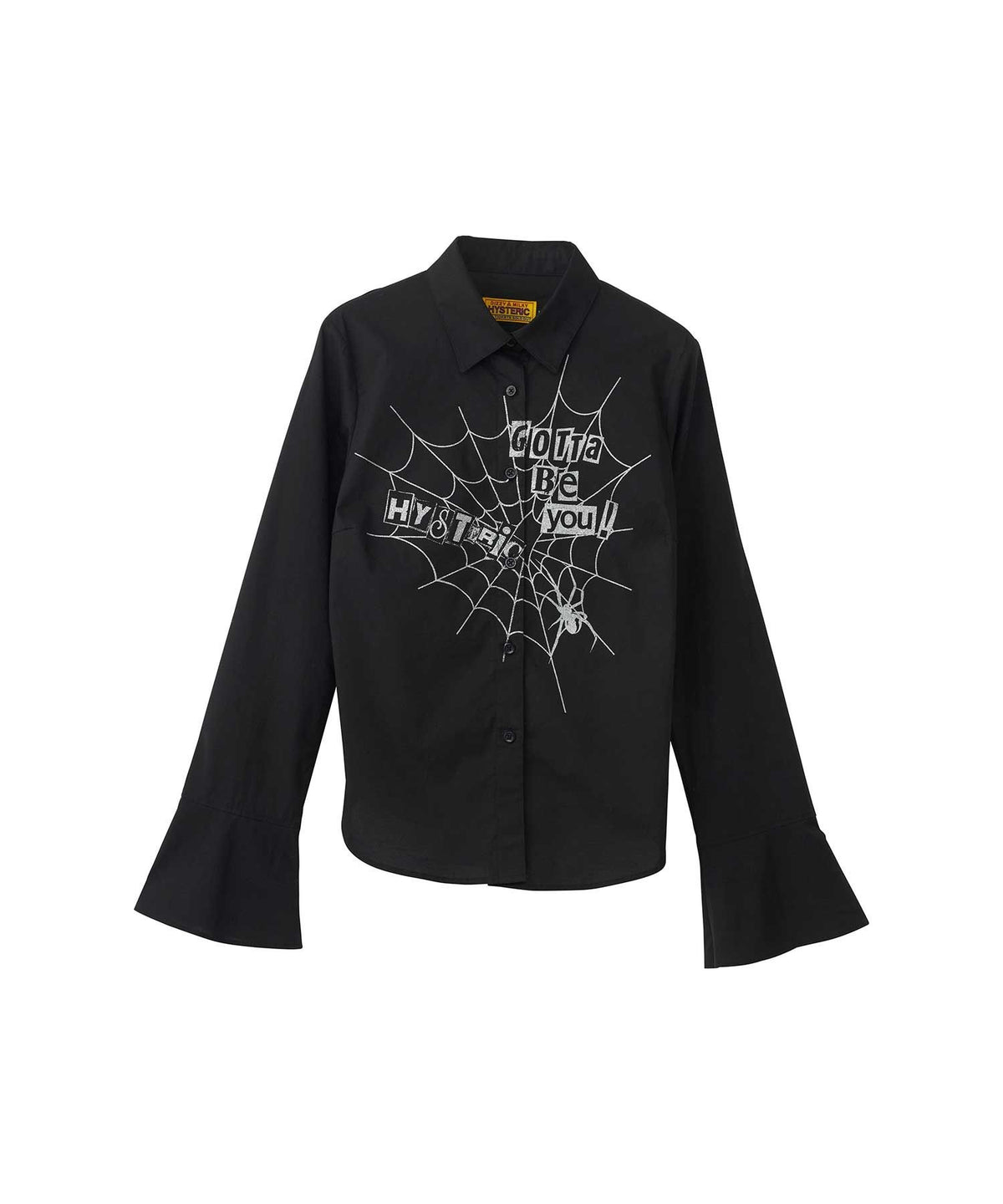 Hysteric Spider Lace Up Frill Cuff Blouse