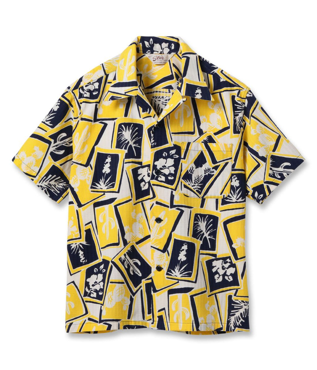 DOBBY COTTON OPEN SHIRT ���CACTUS���