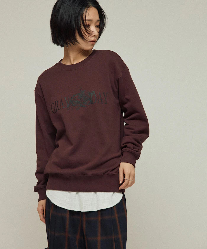 Organic Cotton Animal Logo Print Sweat / CAT / Relaxed Fit / French Terry Sweat