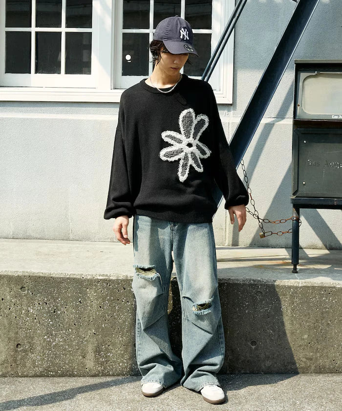 Boucle Flower Pullover Knit [Limited Edition]
