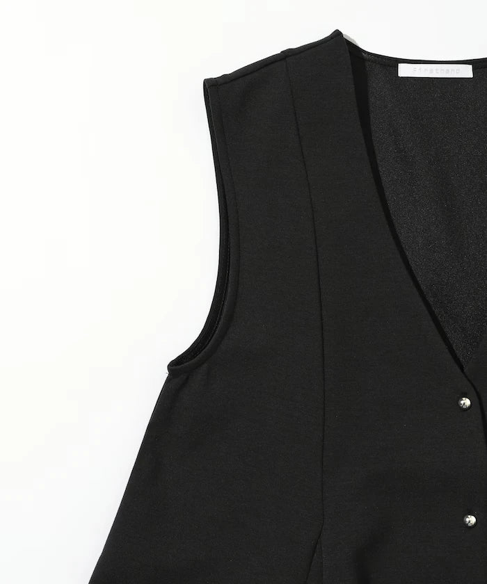 Peplum Silhouette V-Neck Gilet / Vest