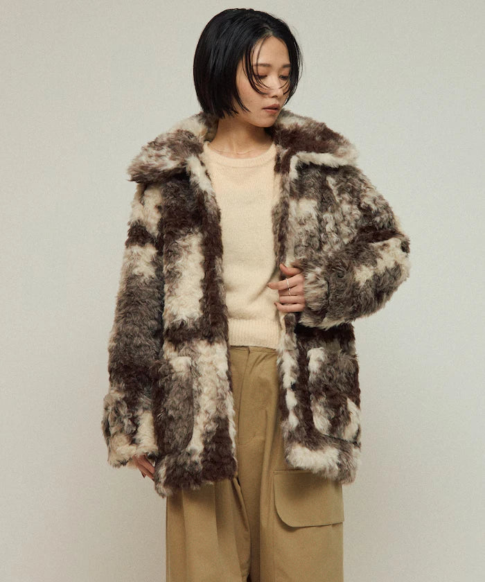 Fake Fur Mid-Length Coat / Fur Coat