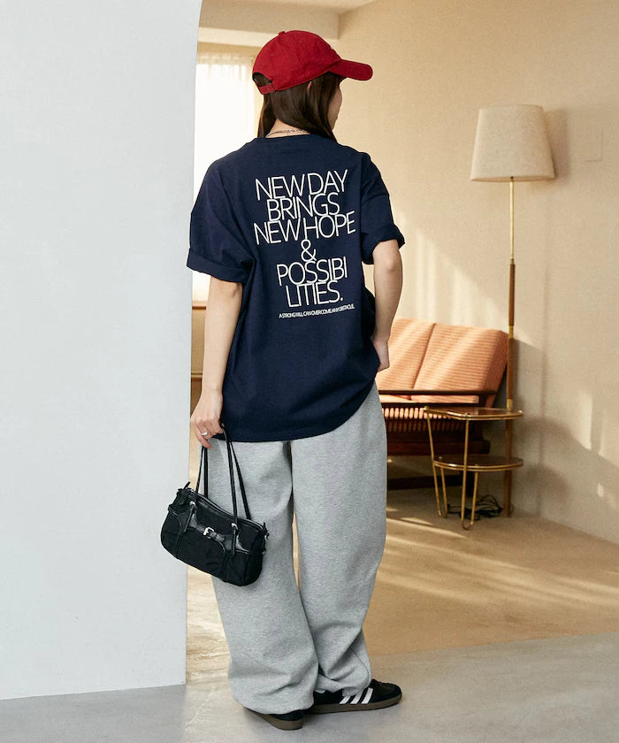 Love Pop Studio New Day Typography T-Shirt