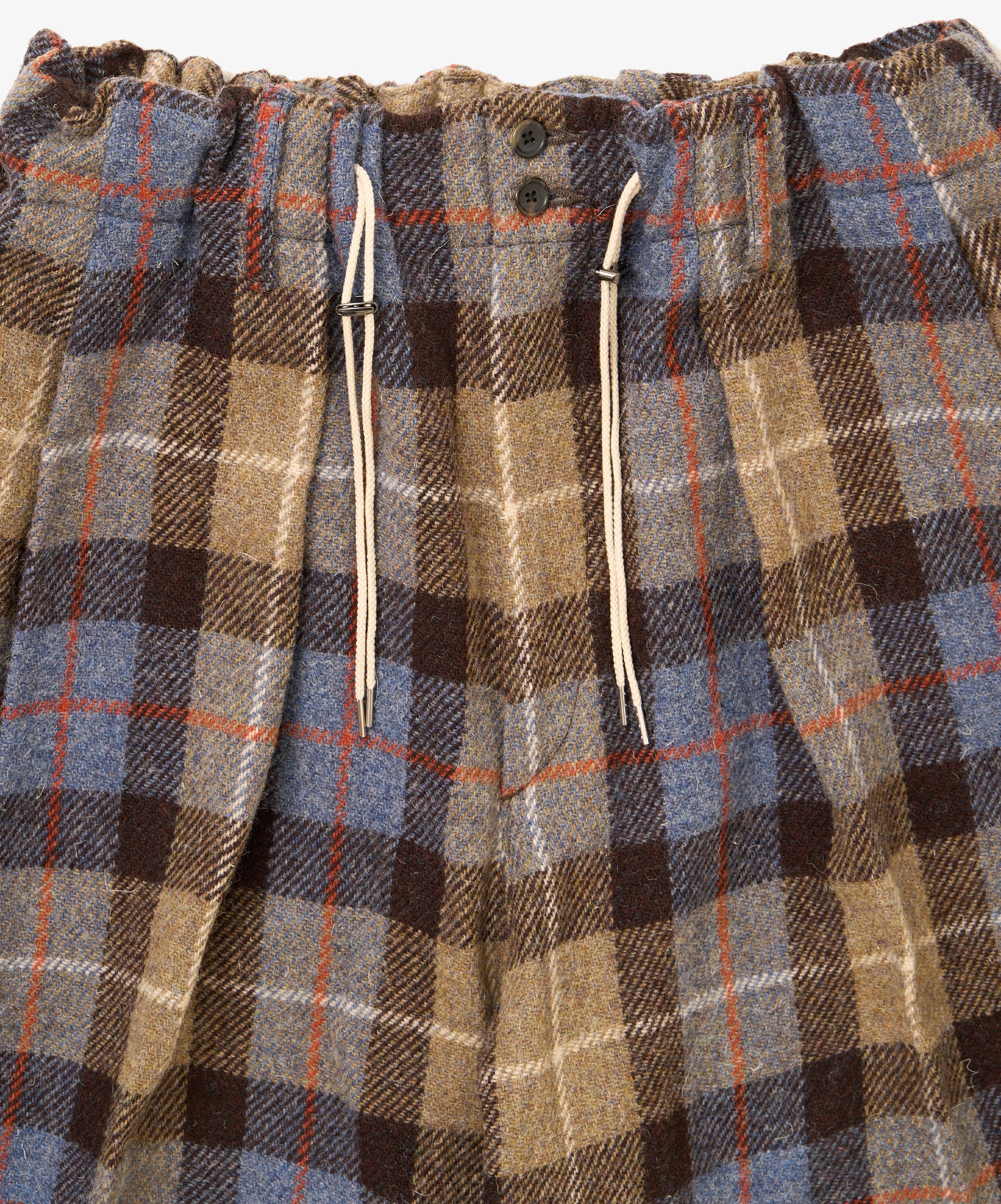 circular short plaid harris tweed