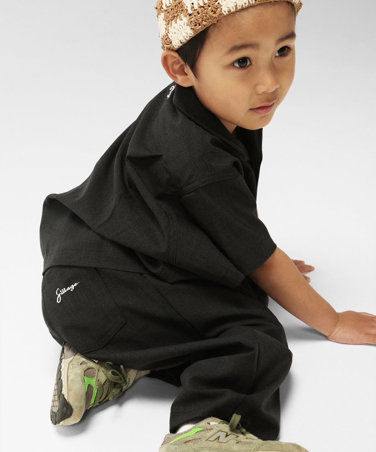 kids overshirt short sleeve anthracite