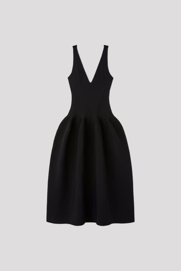 POTTERY V-NECK SLEEVELESS DRESS