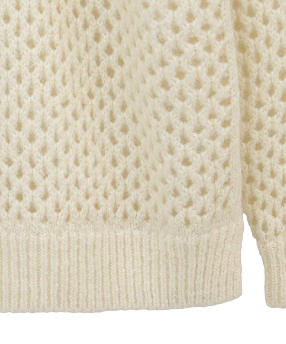 DOT MESH MOHAIR OVER KNIT TOPS
