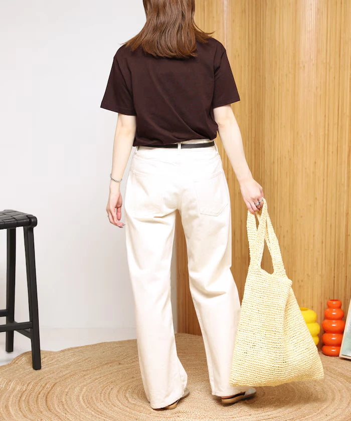 Organic Cotton One Point Animal Embroidery T-Shirt