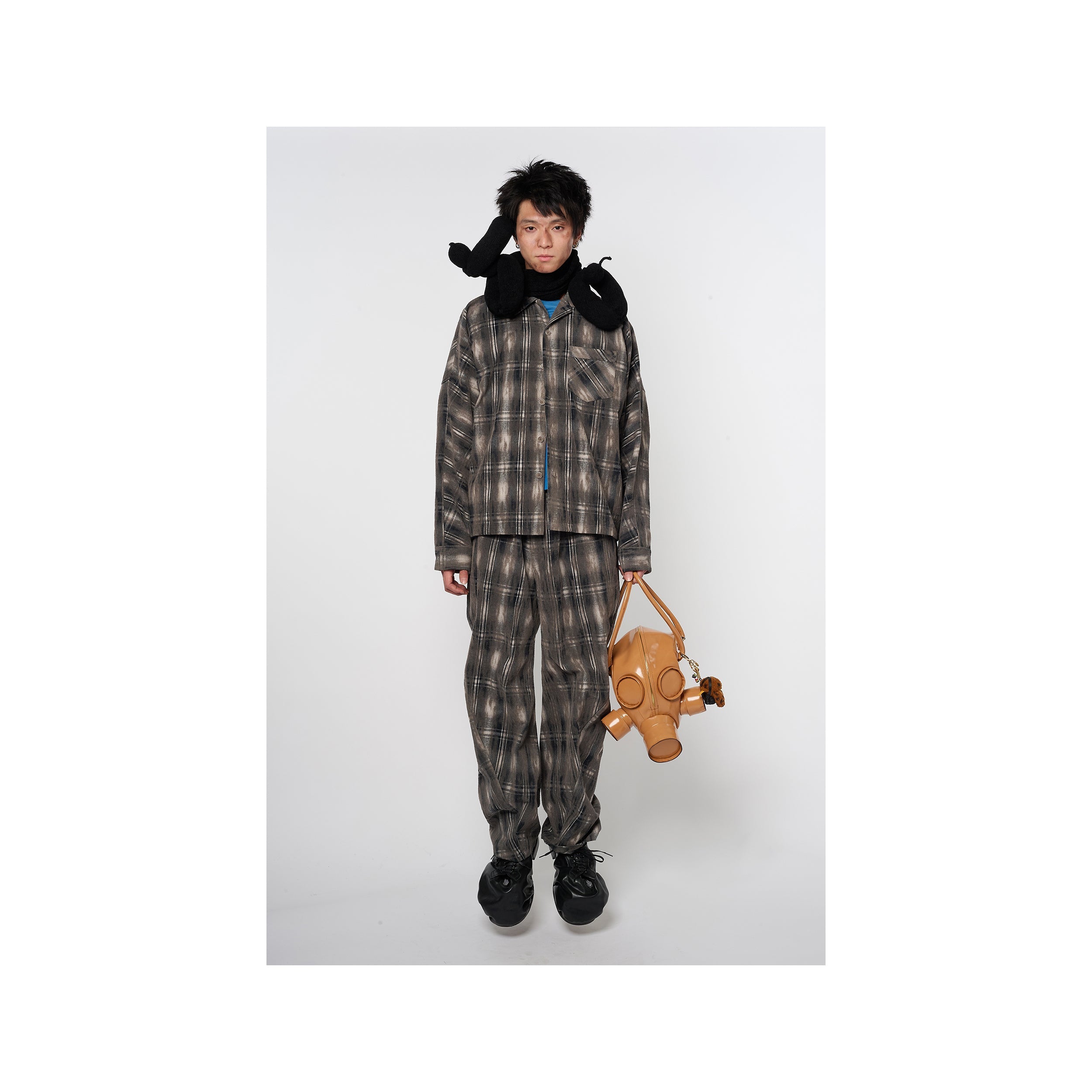 DUST FLOCKY PAJAMA PANTS：GREY
