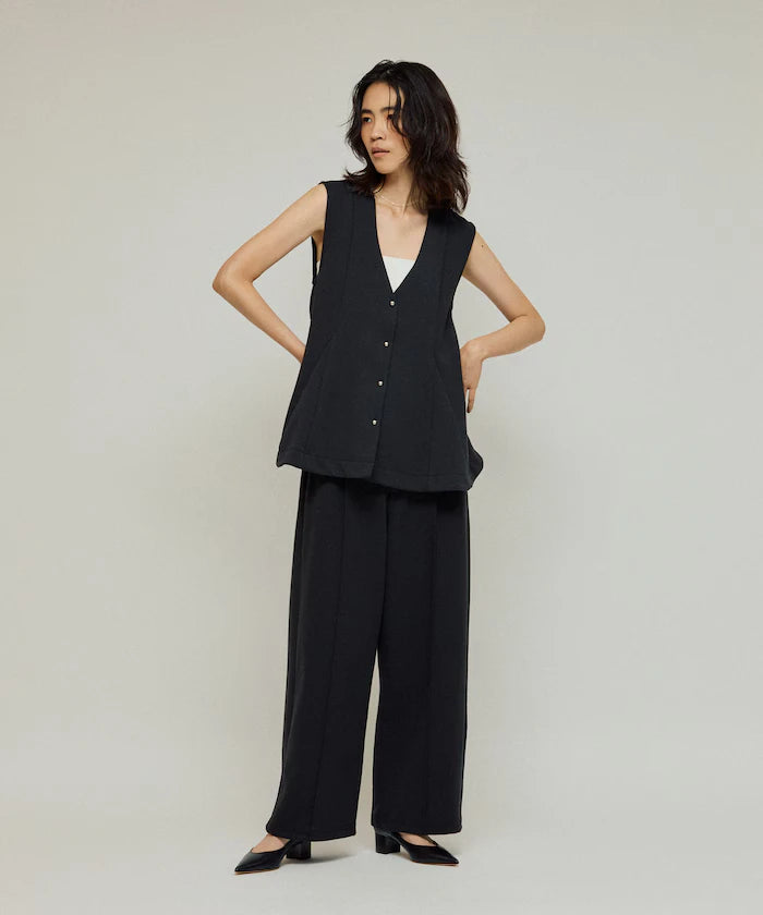 Peplum Silhouette V-Neck Gilet / Vest