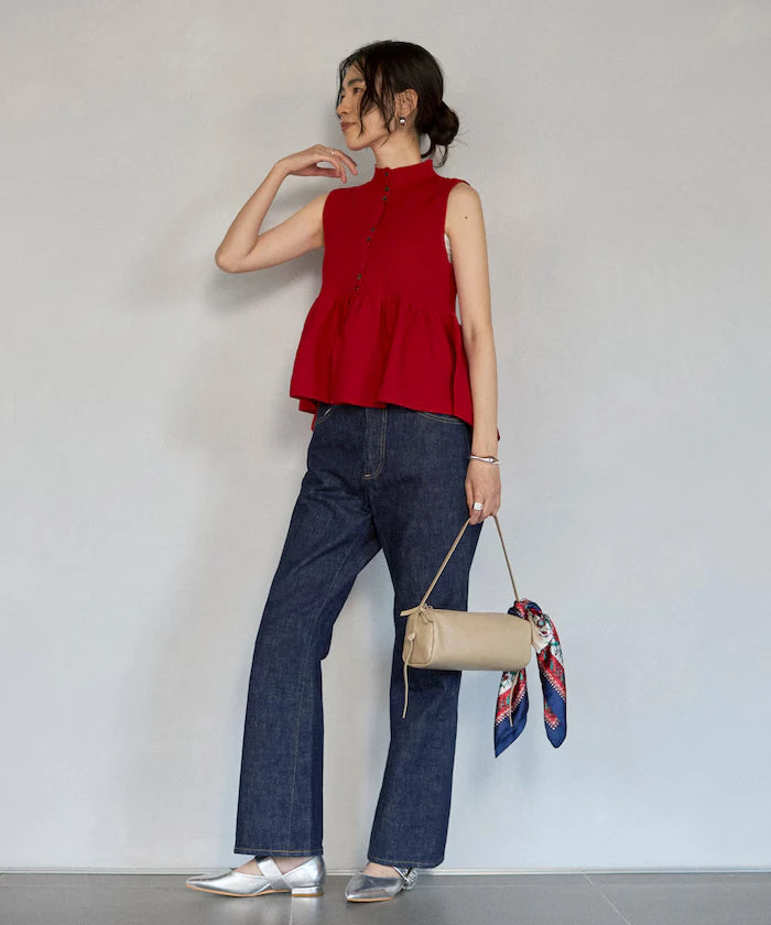 Japan Made Whole Garment Peplum Vest