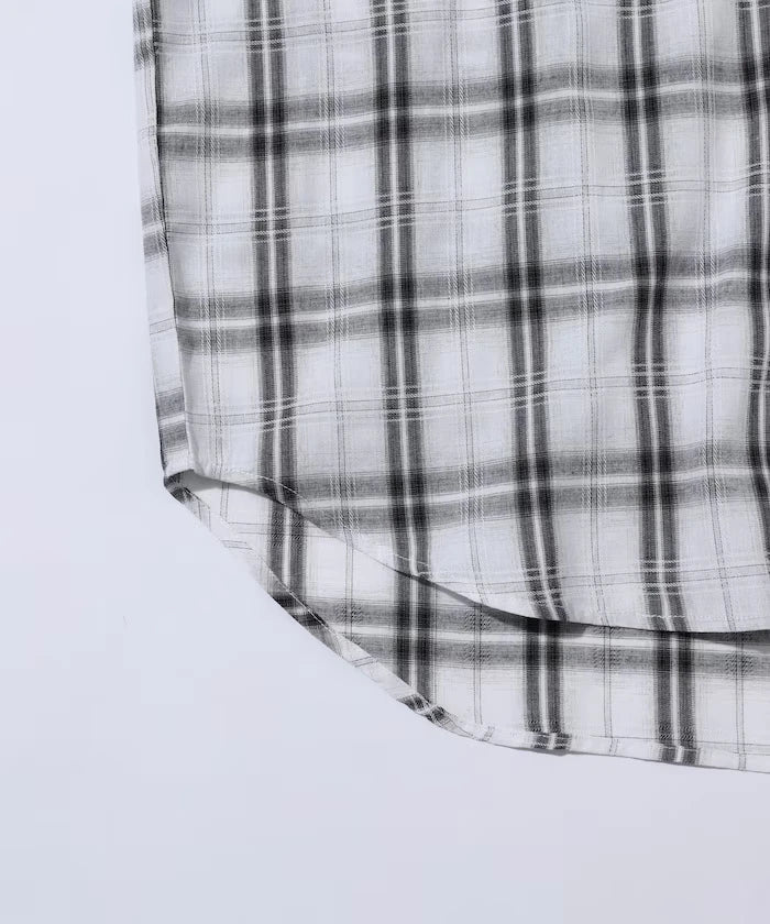 Big Silhouette Ombre Check Shirt / Long Sleeve