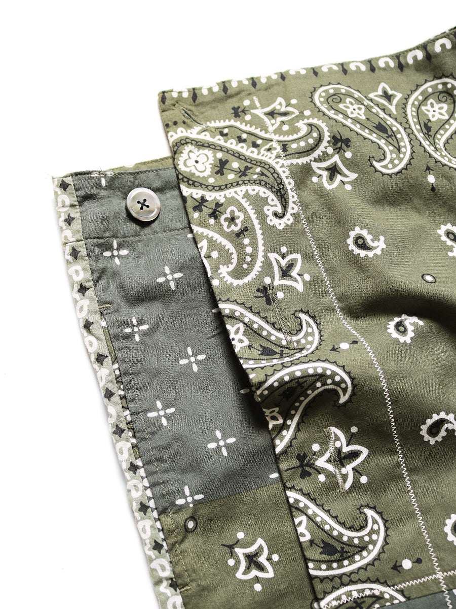 Gauze Bandana Patchwork pt Wrap Pants