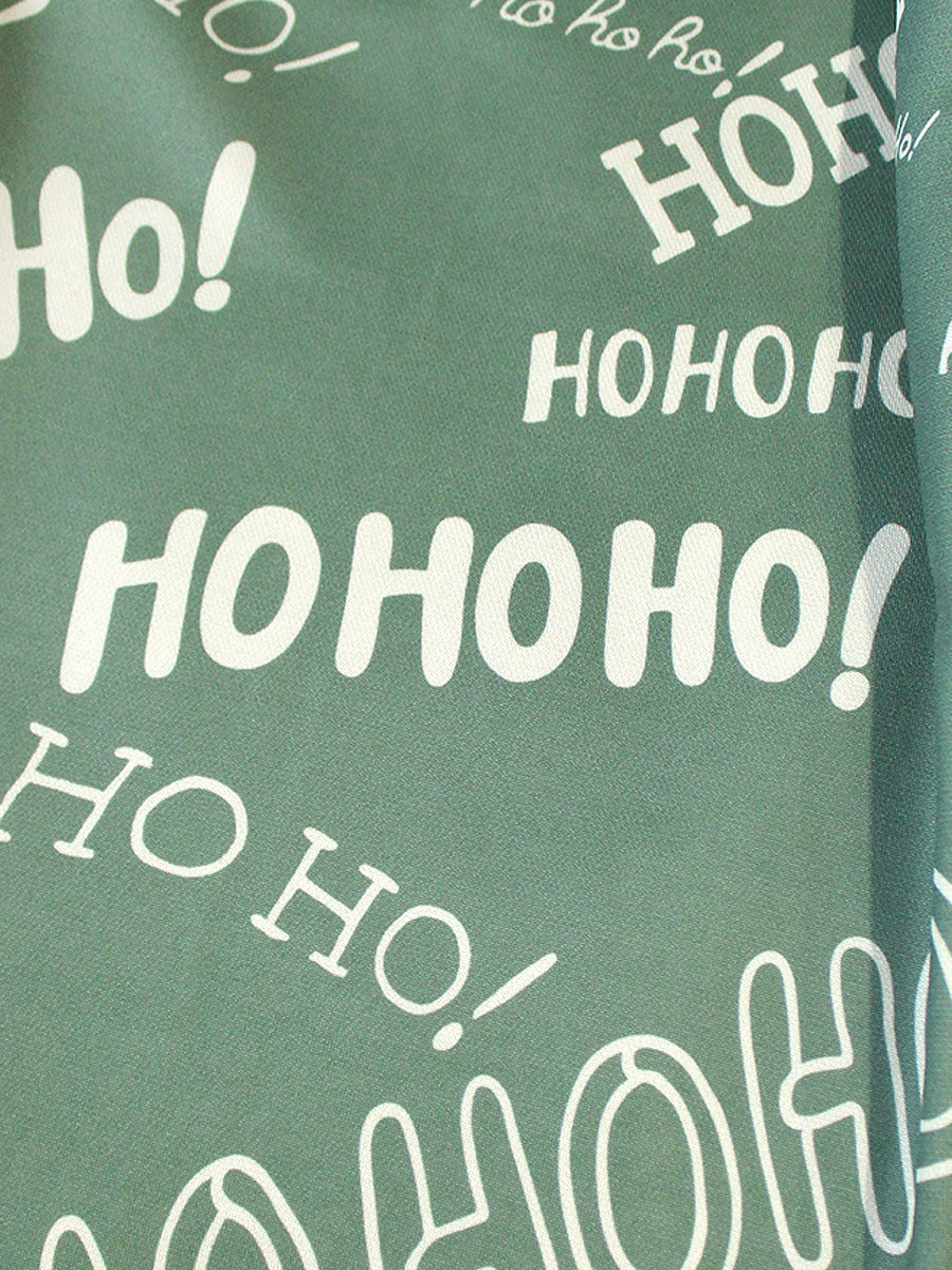 Smooth Jersey HOHOHO Pattern Baggy Track Pants