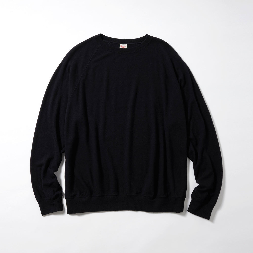 GL69413 / WASHBLE WOOL SUPER 140's RAGLAN CREW NECK SHIRT