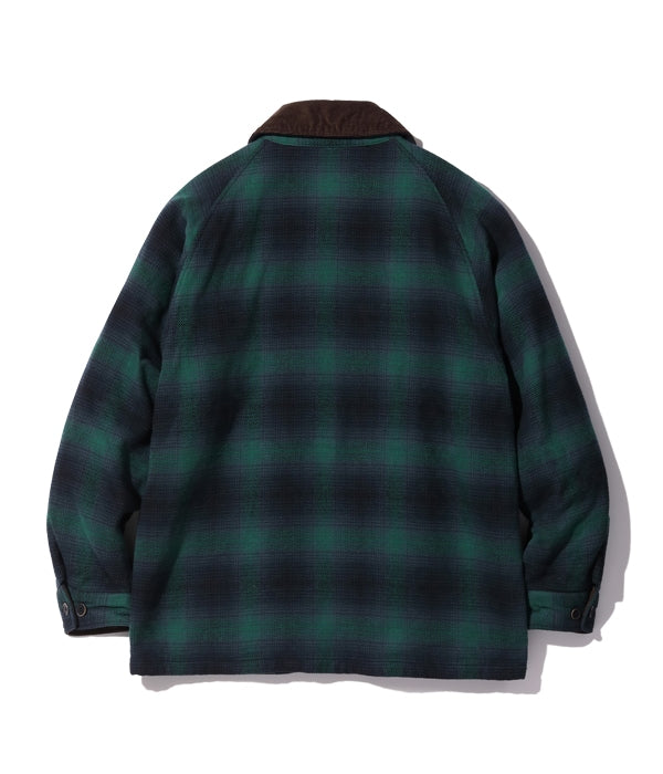 OMBRE PLAID HEAVY FLANNEL HUNTING JACKET