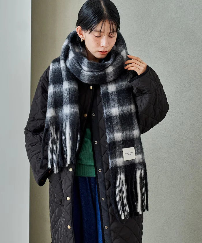 Cashmere Check Volume Scarf