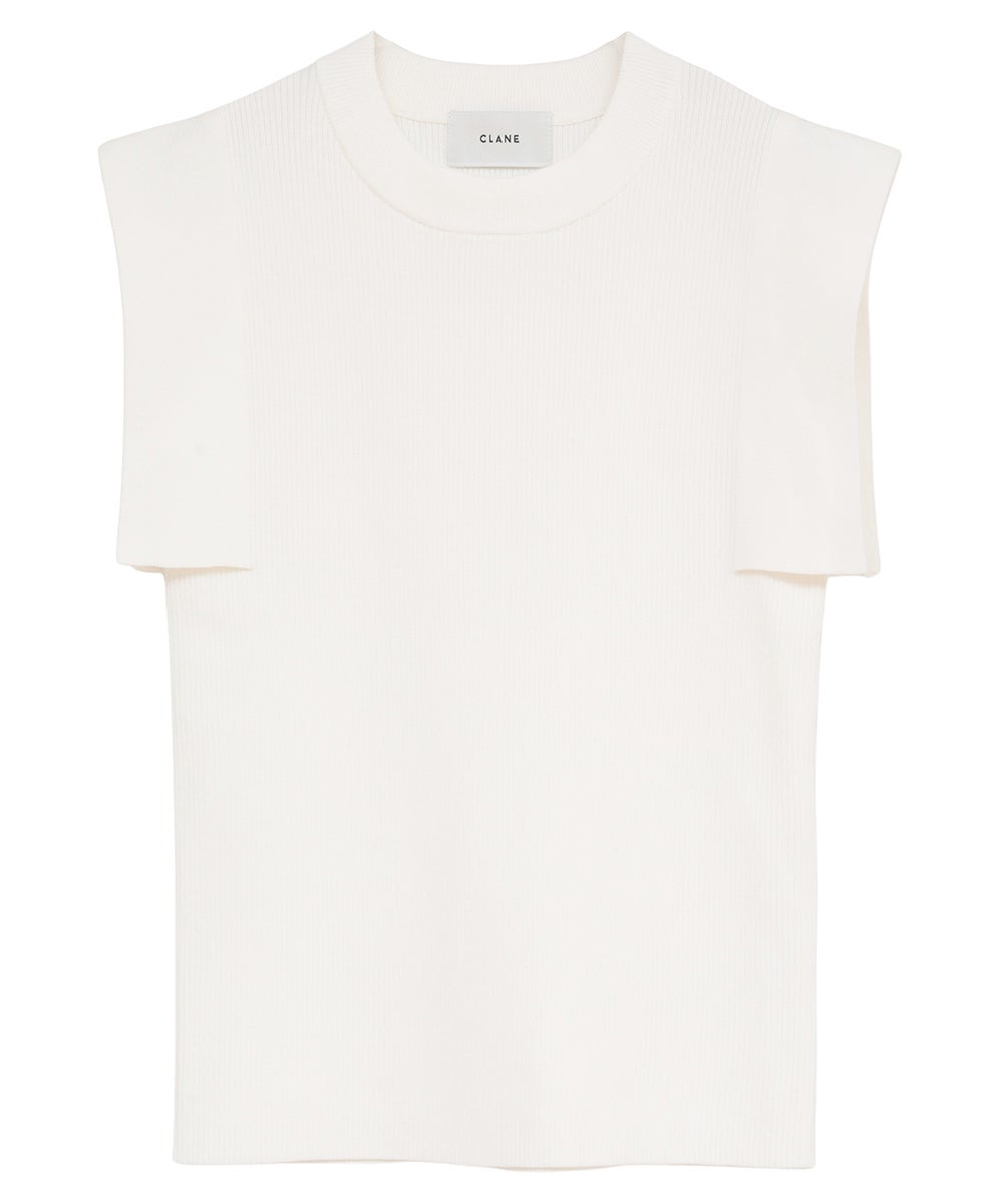 SQUARE SLEEVE KNIT TOPS