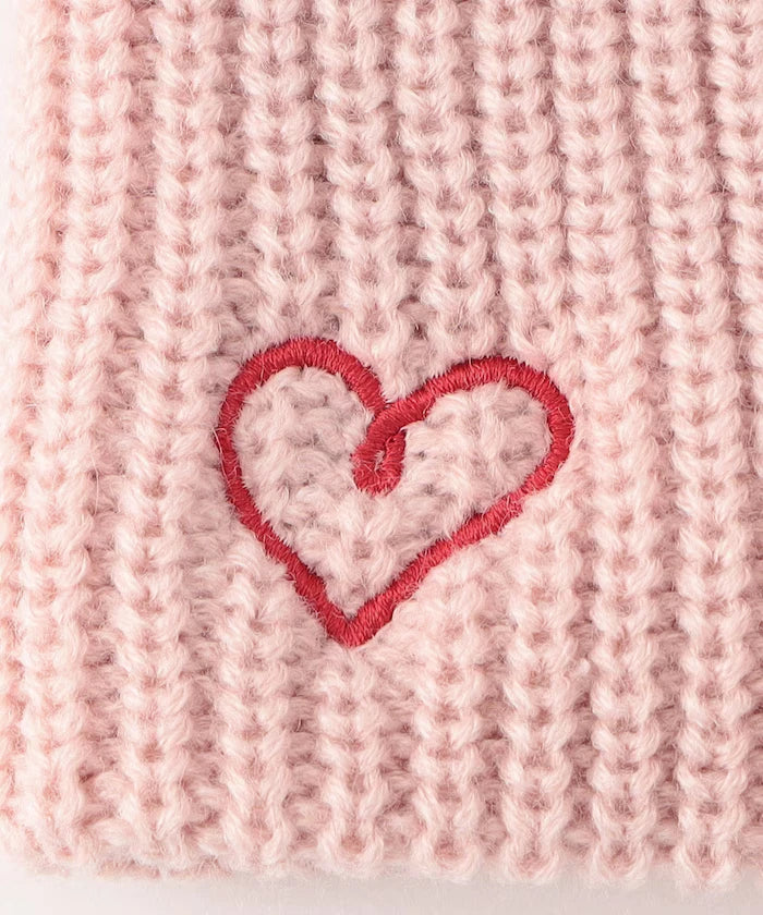 Heart Embroidery Beanie