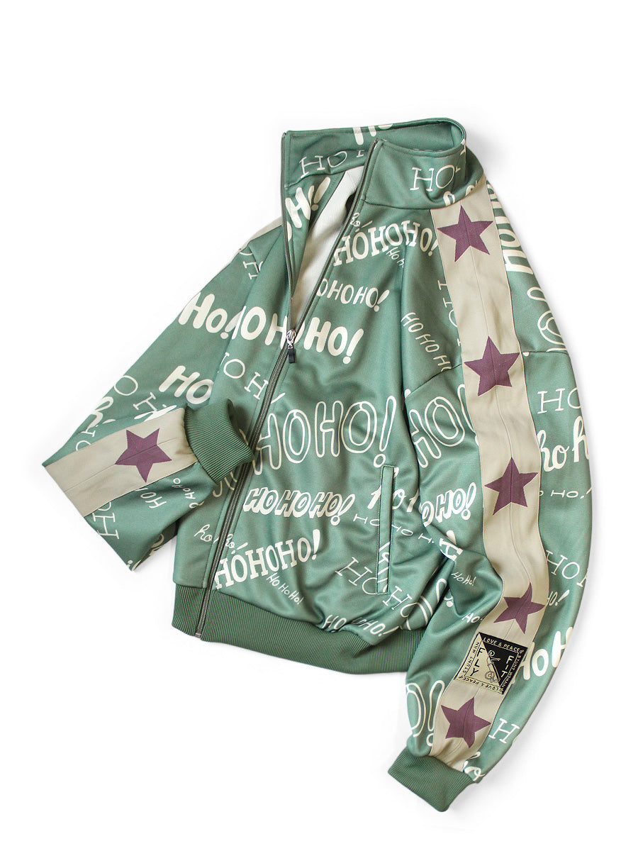 Smooth Jersey HOHOHO Pattern Track Jacket