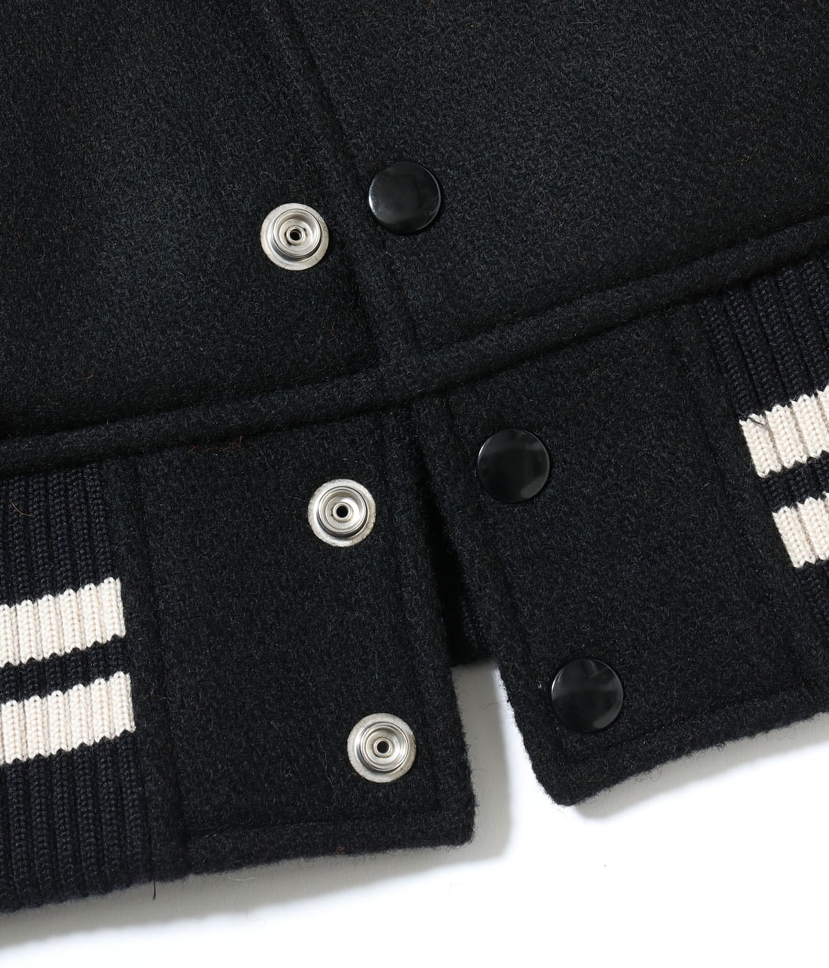 30oz. WOOL MELTON AWARD JACKET “BLUE PECKERS” (BLACK)