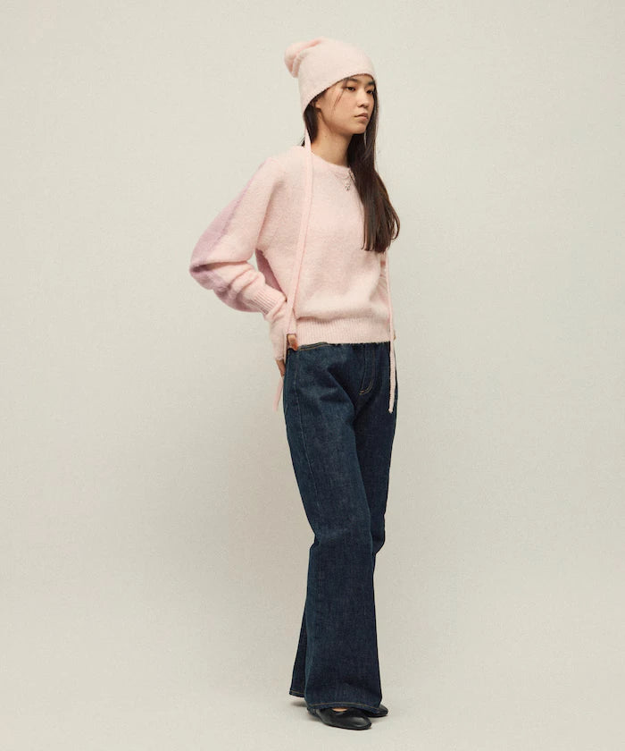 Alpaca Blend Bicolor Knit Pullover