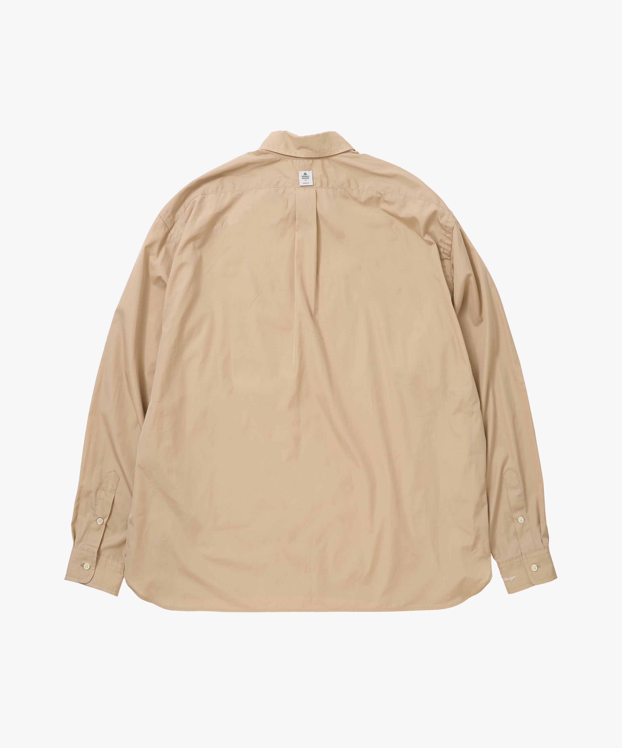 wide shirt with pocket thomas mason beige