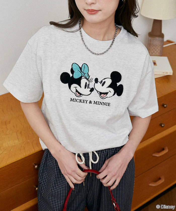 Mickey Mouse & Minnie Mouse/Mickey Mouse & Minnie Mouse/Sagara Embroidery T-Shirt Limited Edition