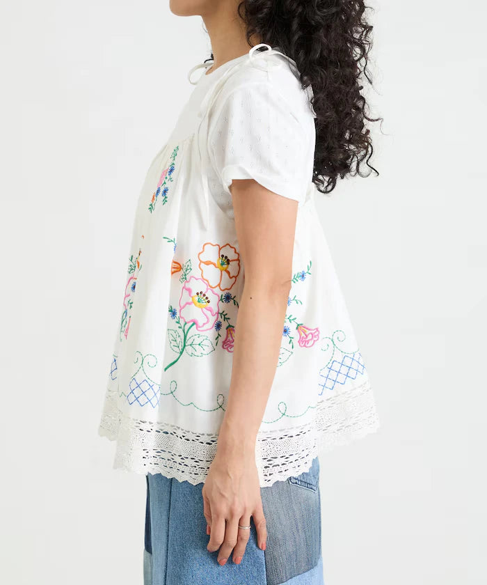 India Shoulder Ribbon Embroidered Remake Style Camisole