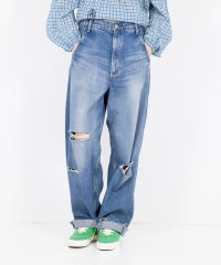 Resize Denim Straight Pants