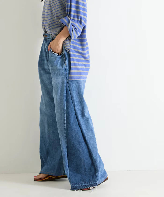 Vintage Remake Tuck Denim Pants